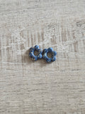 Boucles d'oreilles Fleurs "Nuit Étoilée" en Argile Polymère – Douceur Céleste