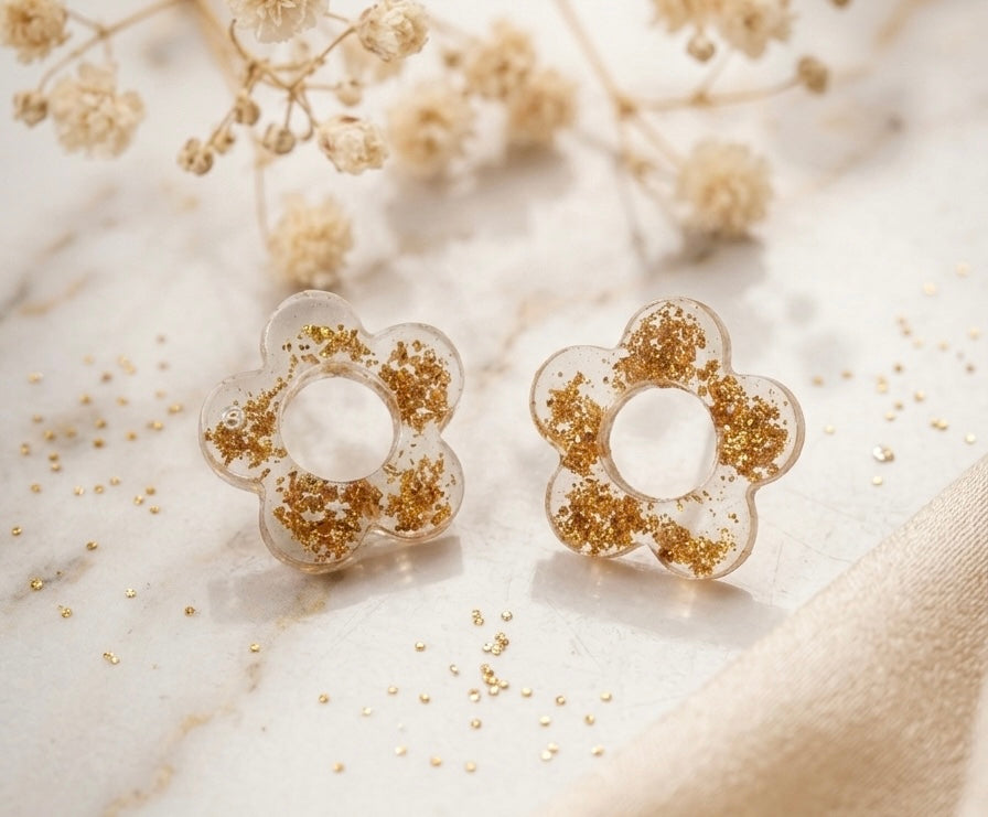 Pampilles en résine UV Multicolore - Bijoux lumineux et durables pour boucles d'oreilles