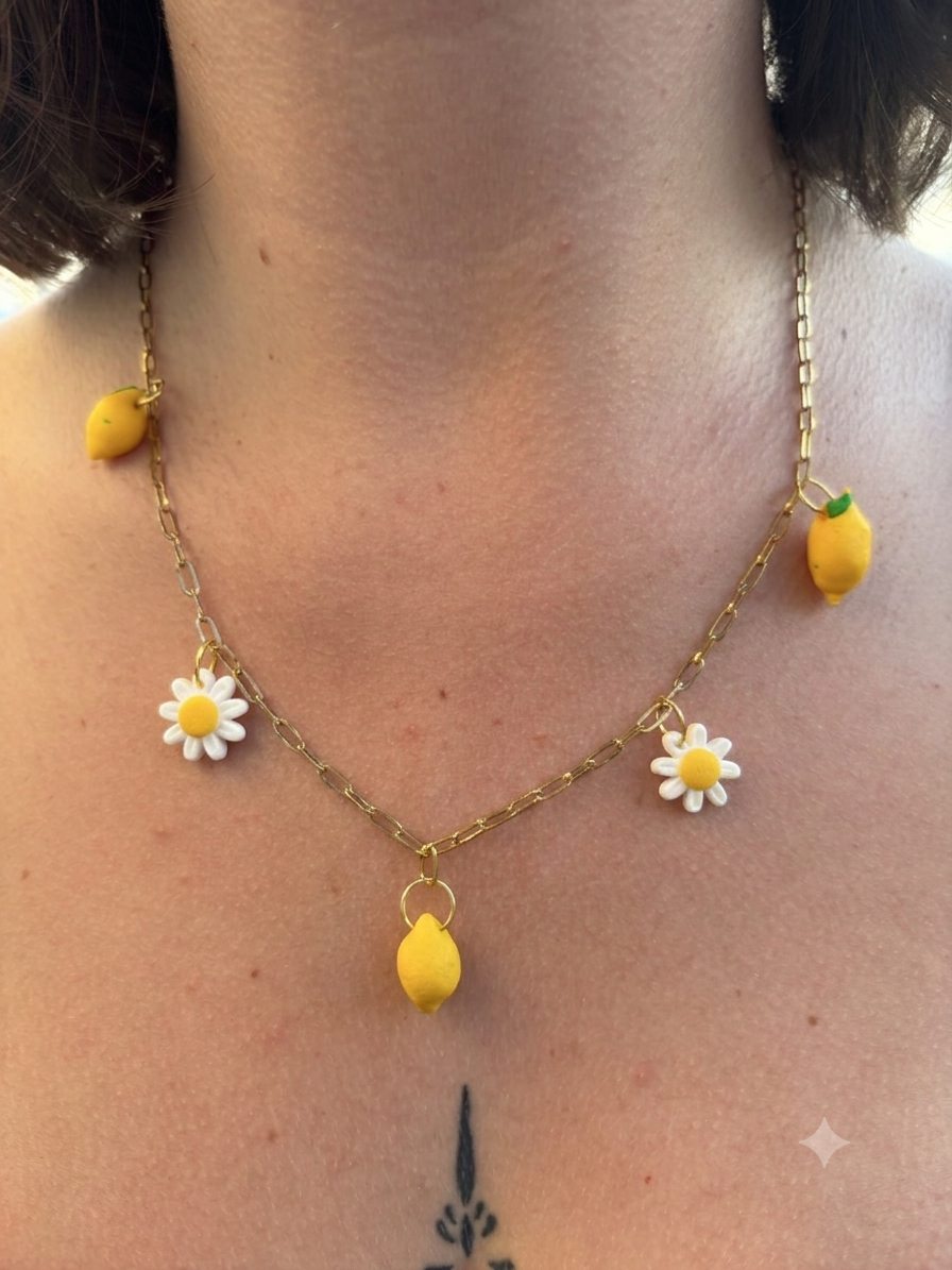 Collier DOLCE VITA - floral et citronné pour l’été